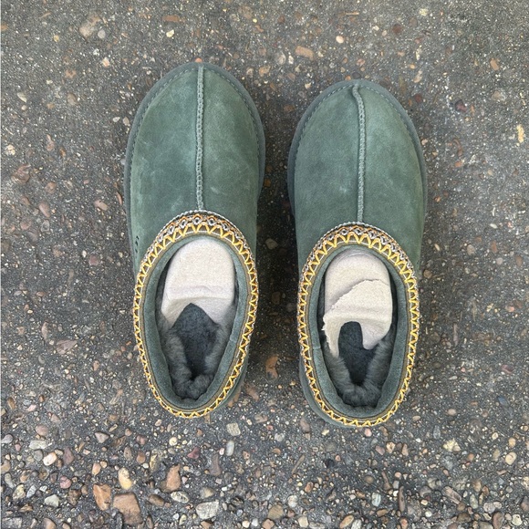 Women’s UGG Moss Green Tasman Slippers - Picture 1 of 7